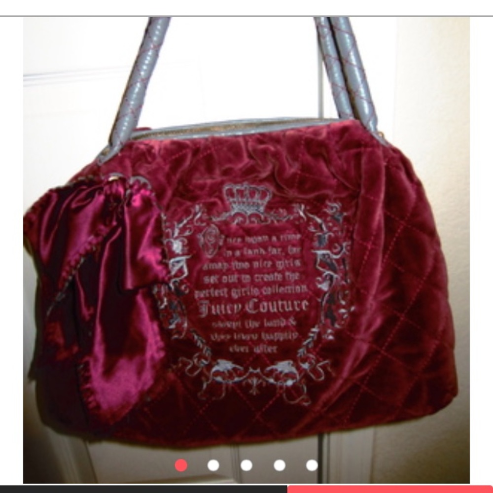 COPY - Juicy Couture Velour Embroidered Story Handbag